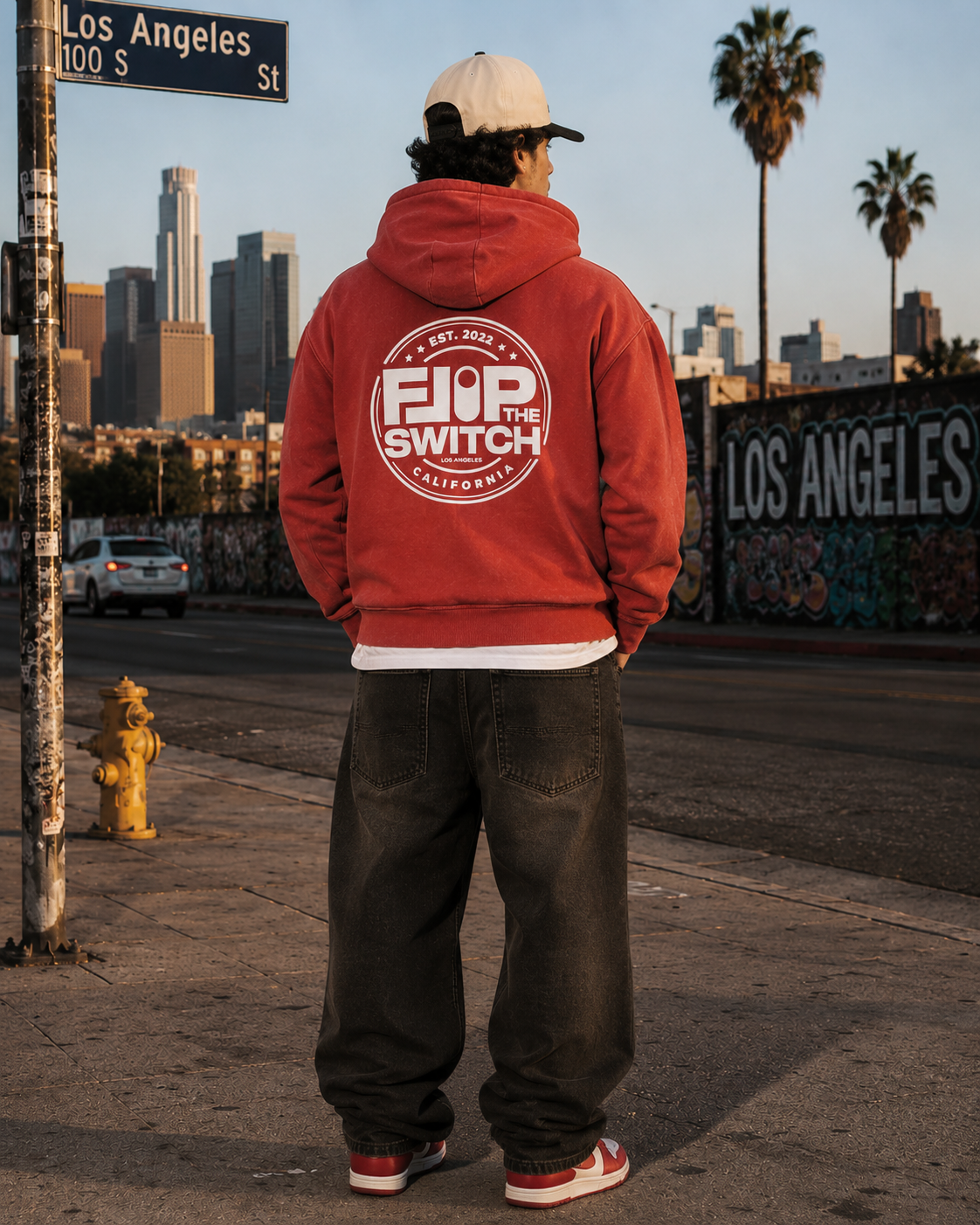 Flip The Switch Red Full Zip Up Hoodie