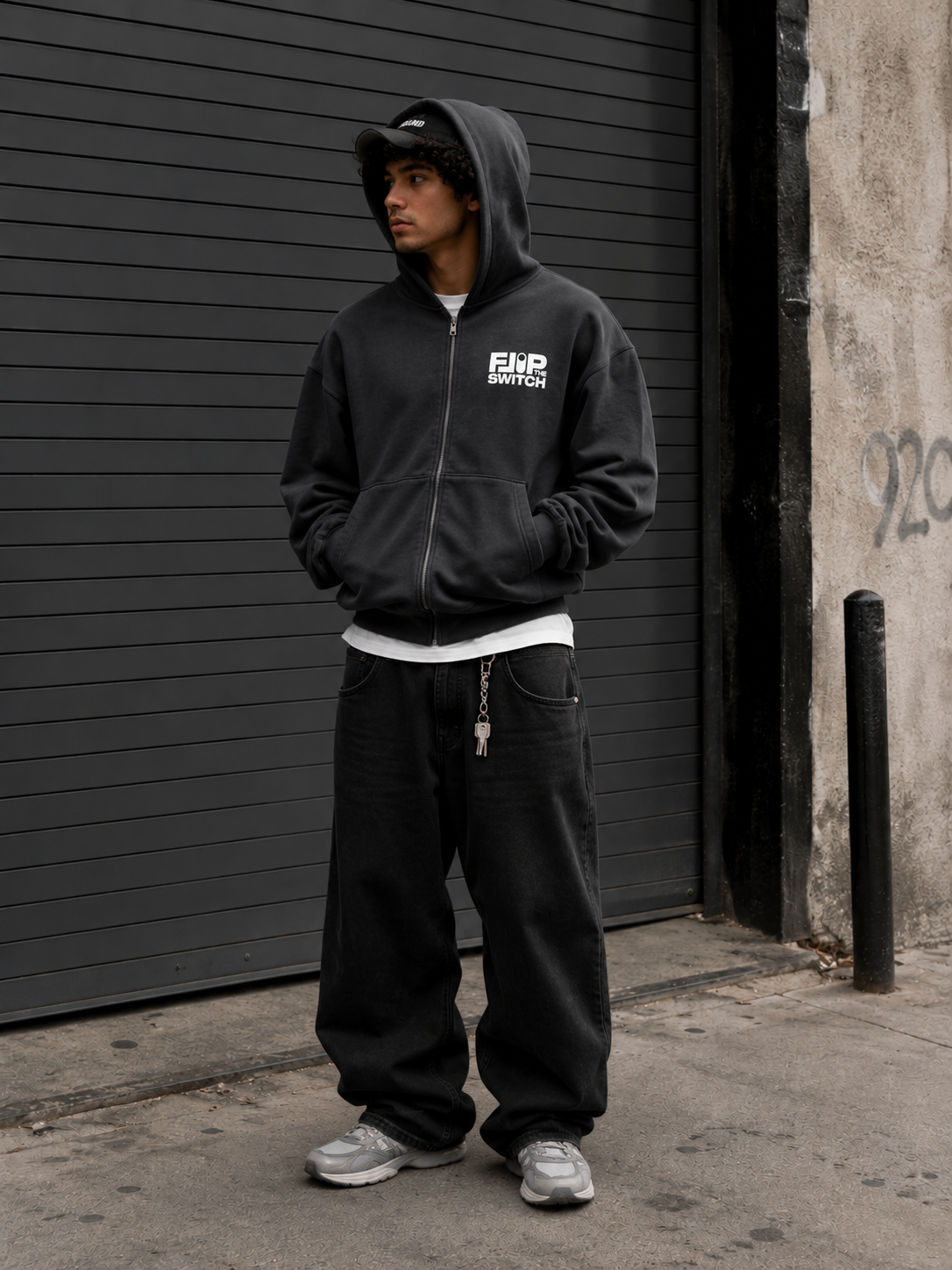 Flip The Switch Full Potassium Black Zip Hoodie