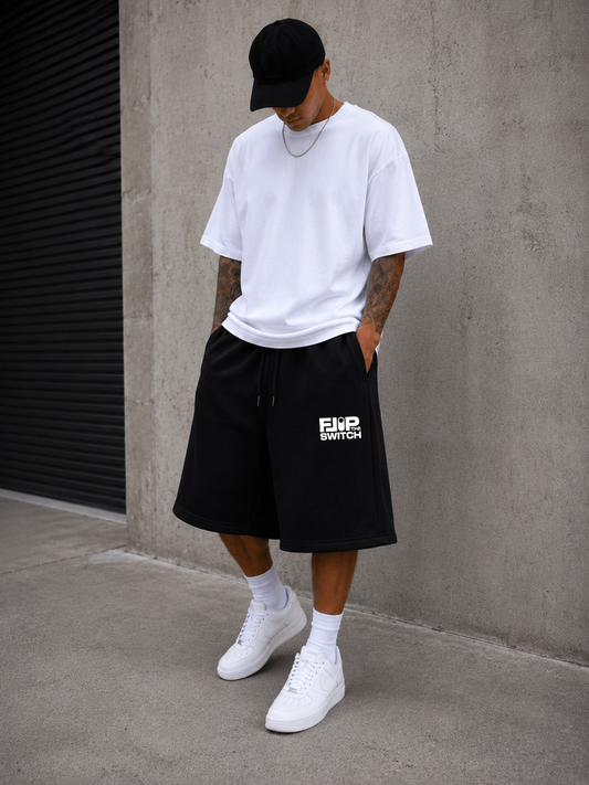 FTS Shaka Wear Baggy Fleece Black Shorts